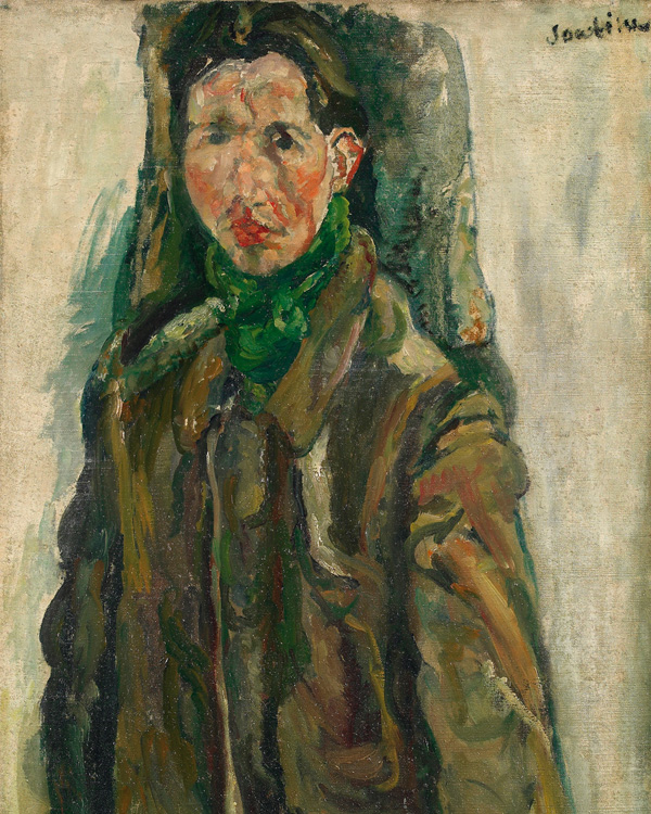Chaïm Soutine, Autoritratto con tenda (1917 circa), olio su tela